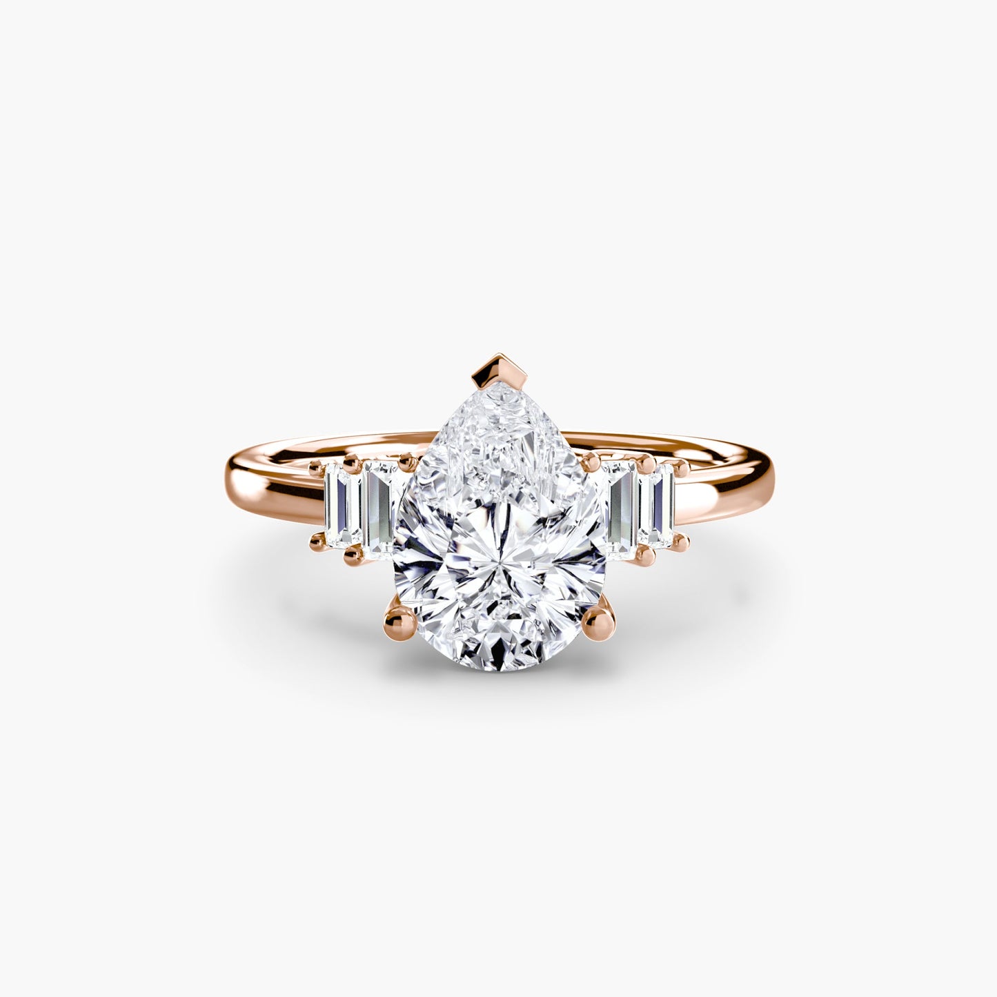 Baguette Accent Solitaire - AYKA JEWELS
