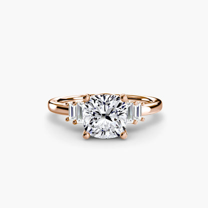 Baguette Accent Solitaire - AYKA JEWELS