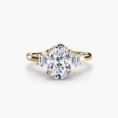 Baguette Accent Solitaire - AYKA JEWELS