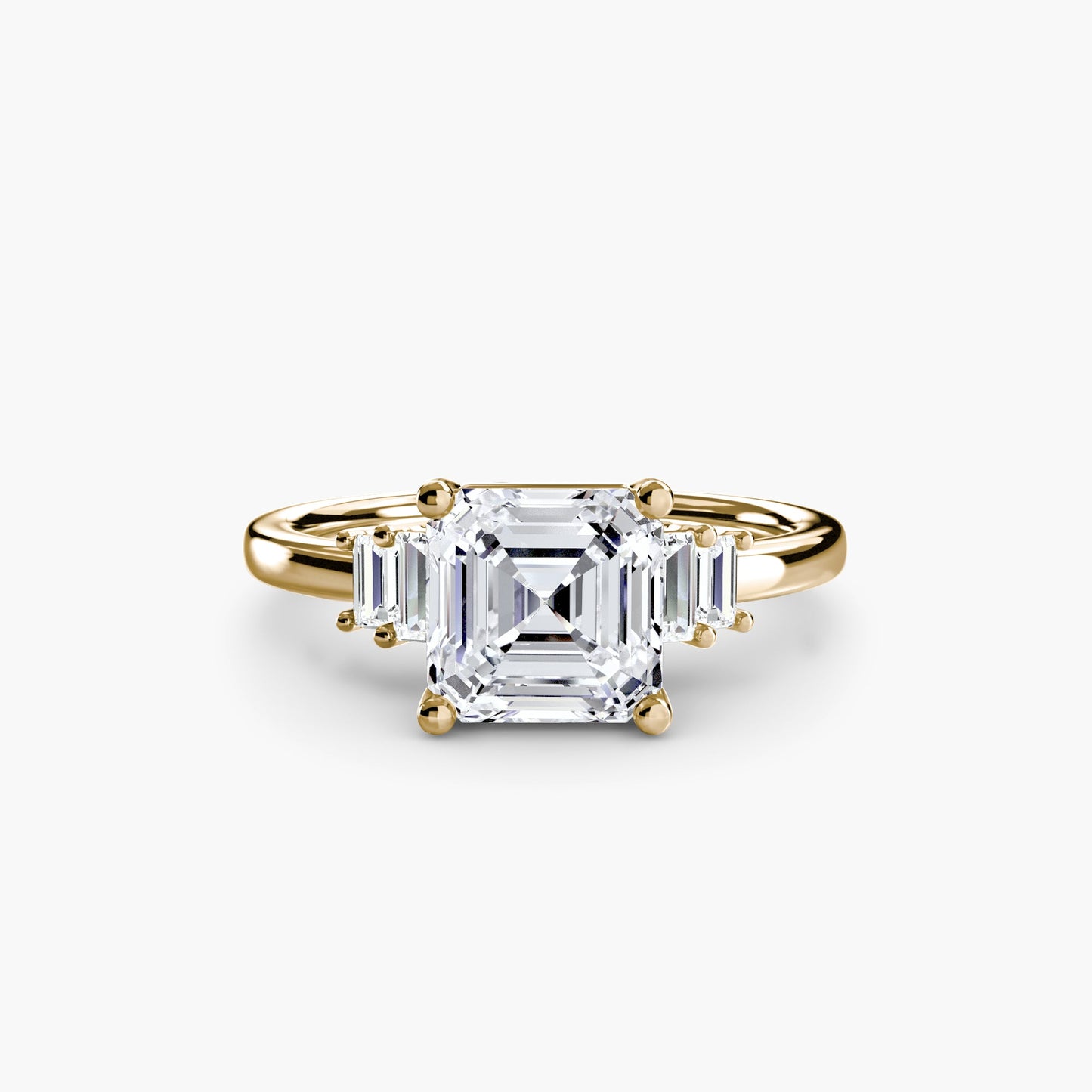 Baguette Accent Solitaire - AYKA JEWELS