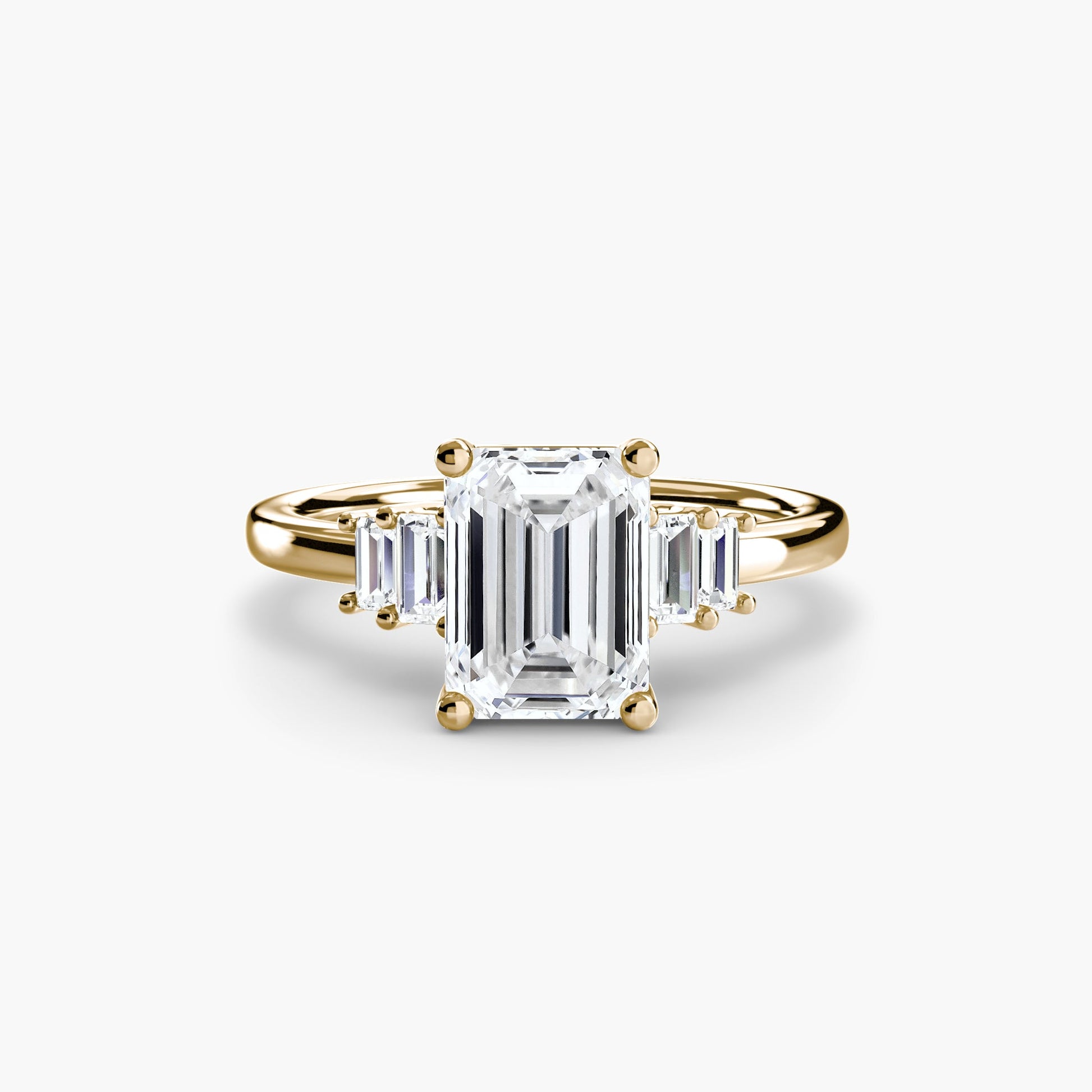 Baguette Accent Solitaire - AYKA JEWELS