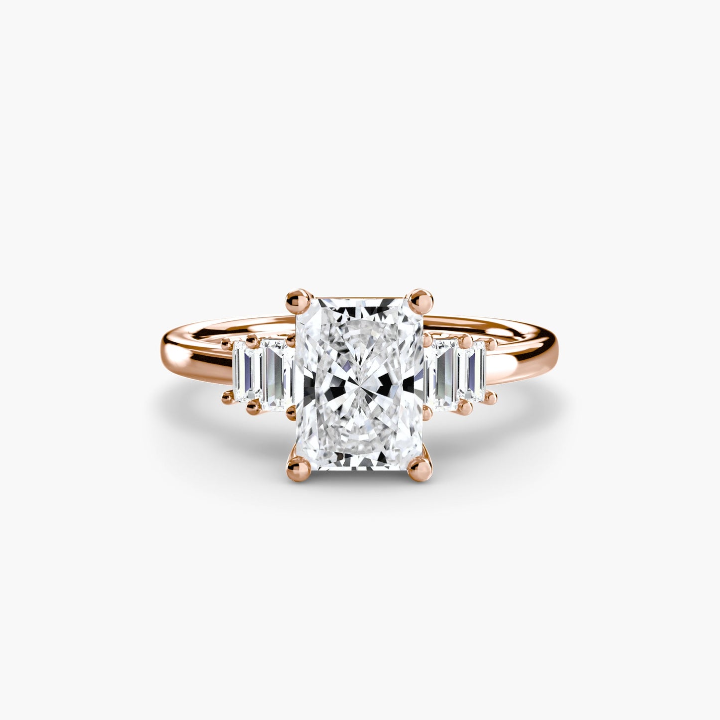 Baguette Accent Solitaire - AYKA JEWELS