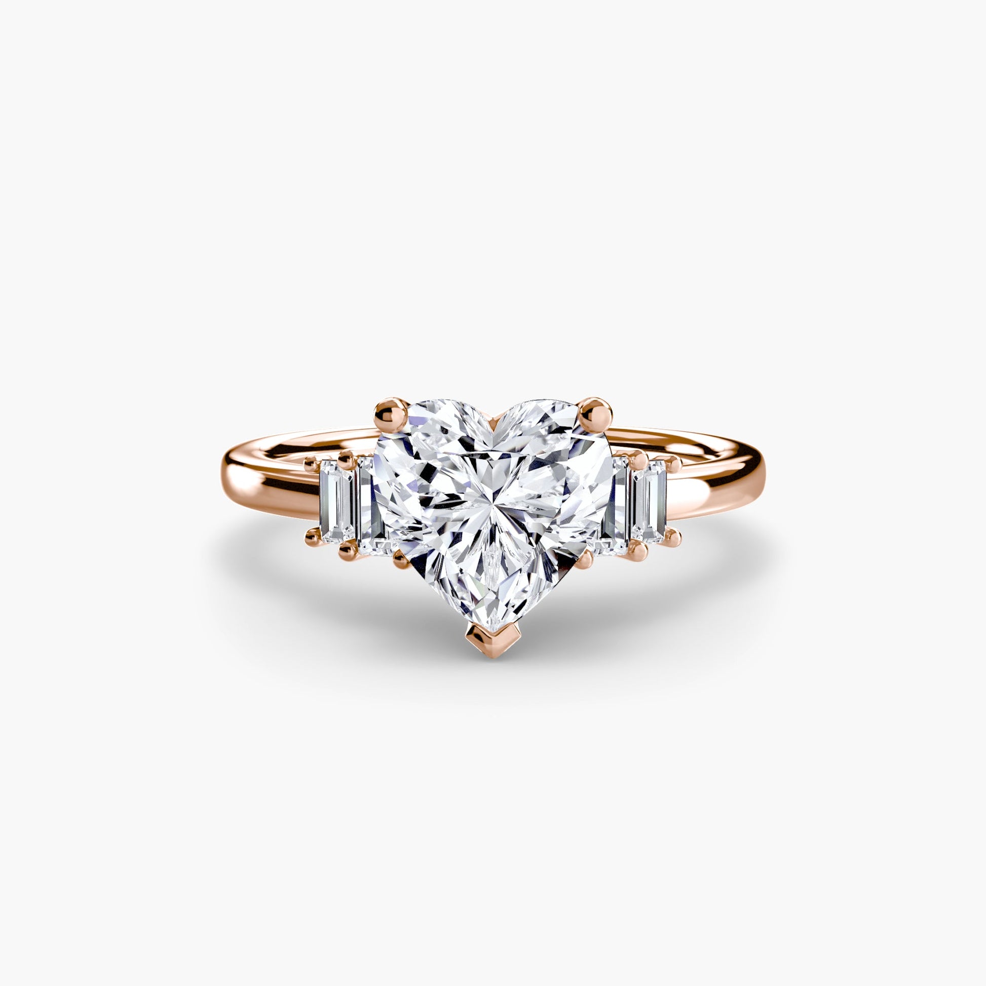 Baguette Accent Solitaire - AYKA JEWELS