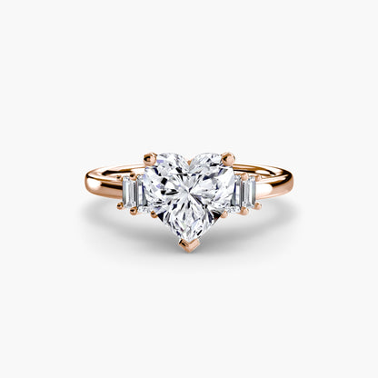 Baguette Accent Solitaire - AYKA JEWELS