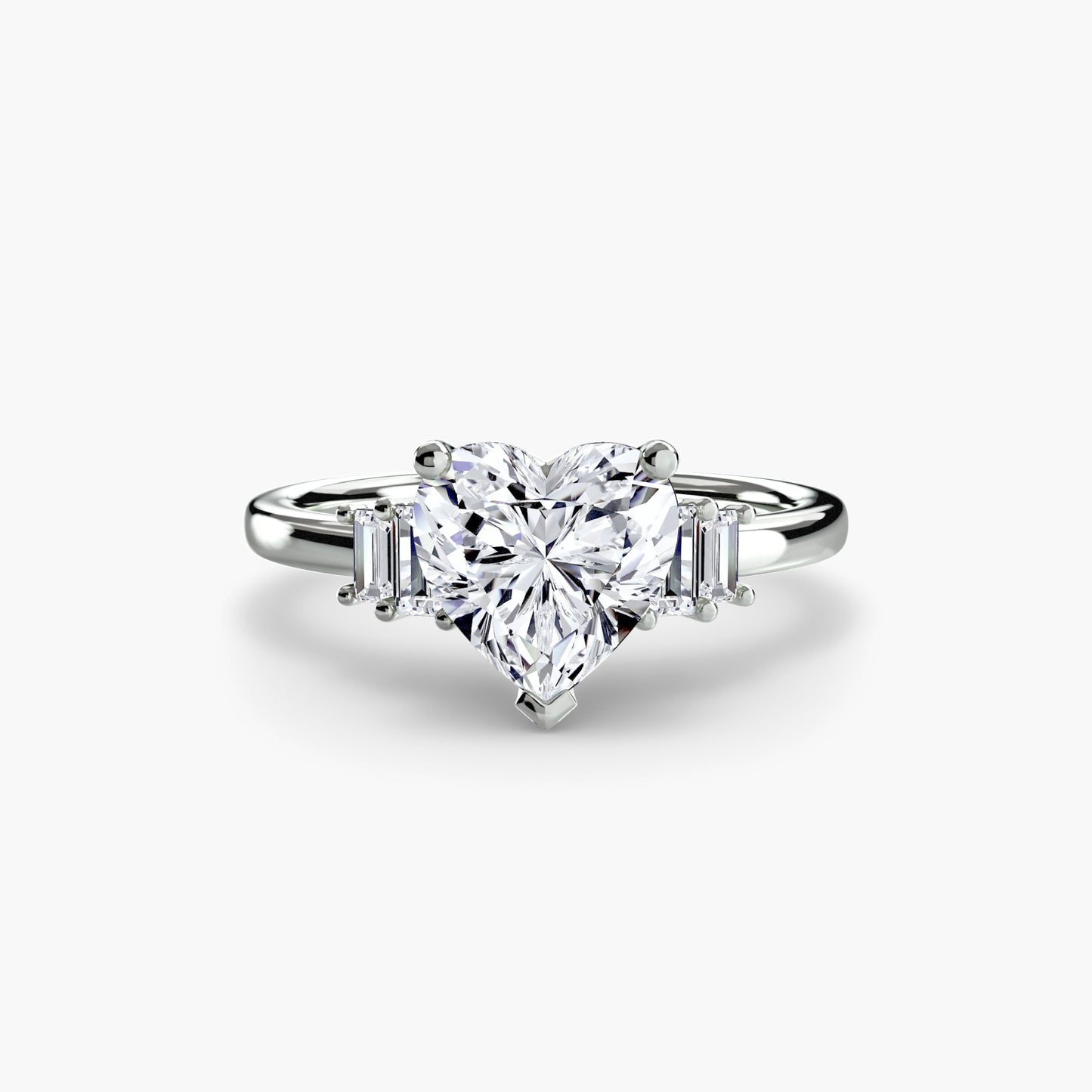 Baguette Accent Solitaire - AYKA JEWELS