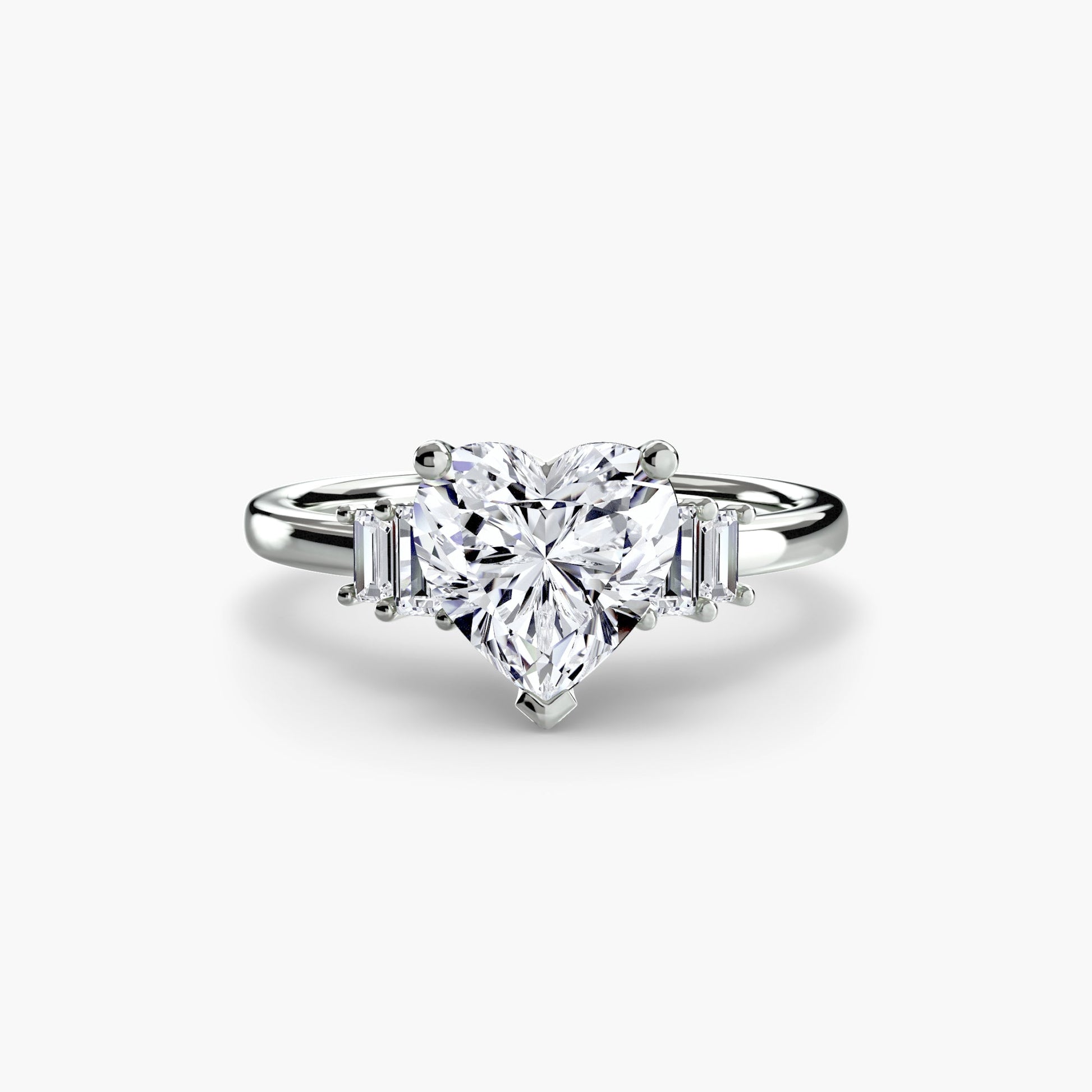 Baguette Accent Solitaire - AYKA JEWELS