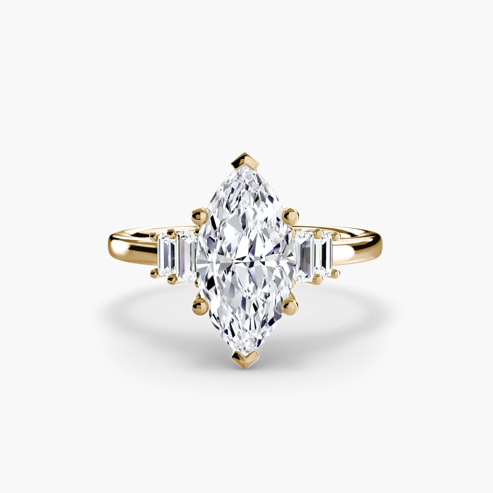 Baguette Accent Solitaire - AYKA JEWELS