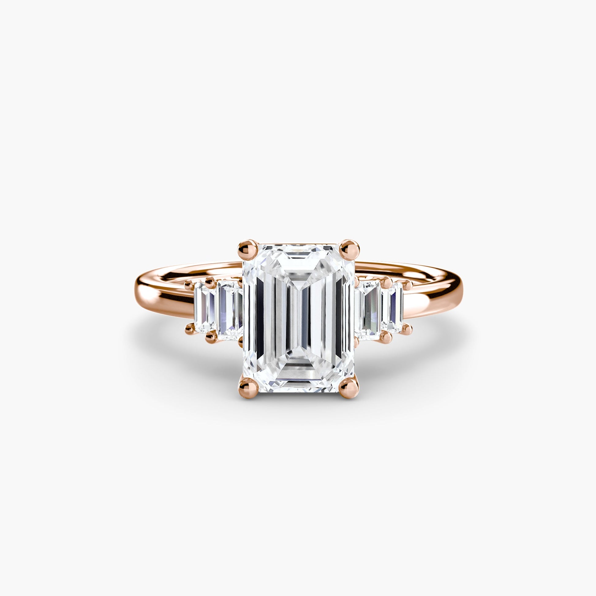 Baguette Accent Solitaire - AYKA JEWELS