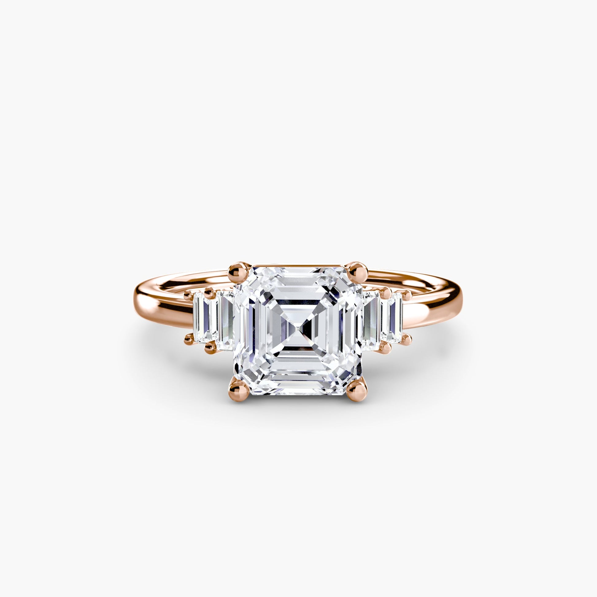 Baguette Accent Solitaire - AYKA JEWELS