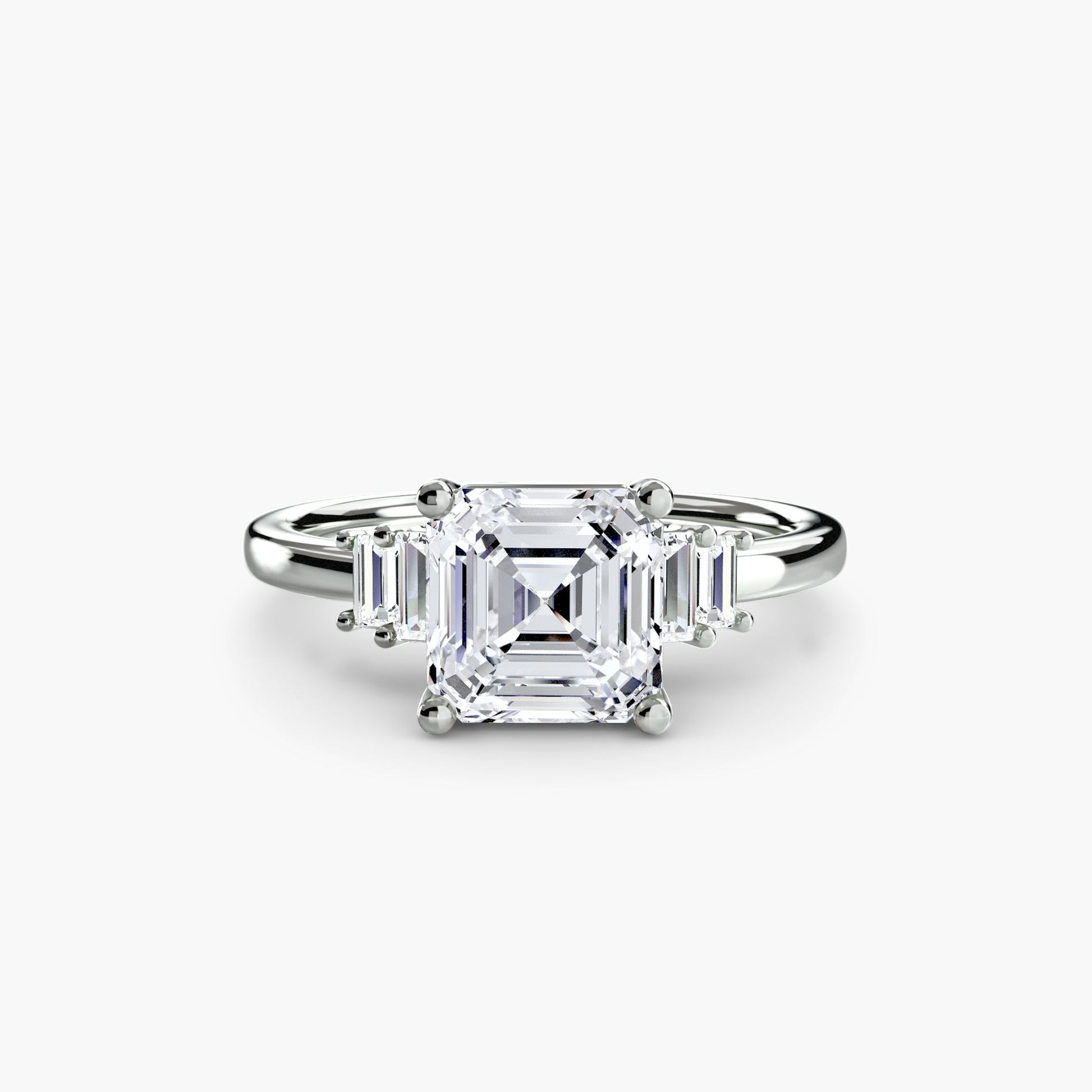 Baguette Accent Solitaire - AYKA JEWELS