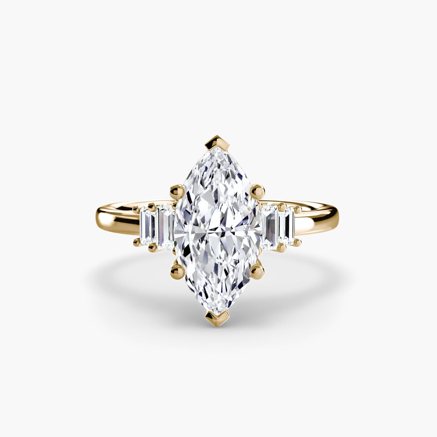 Baguette Accent Solitaire - AYKA JEWELS
