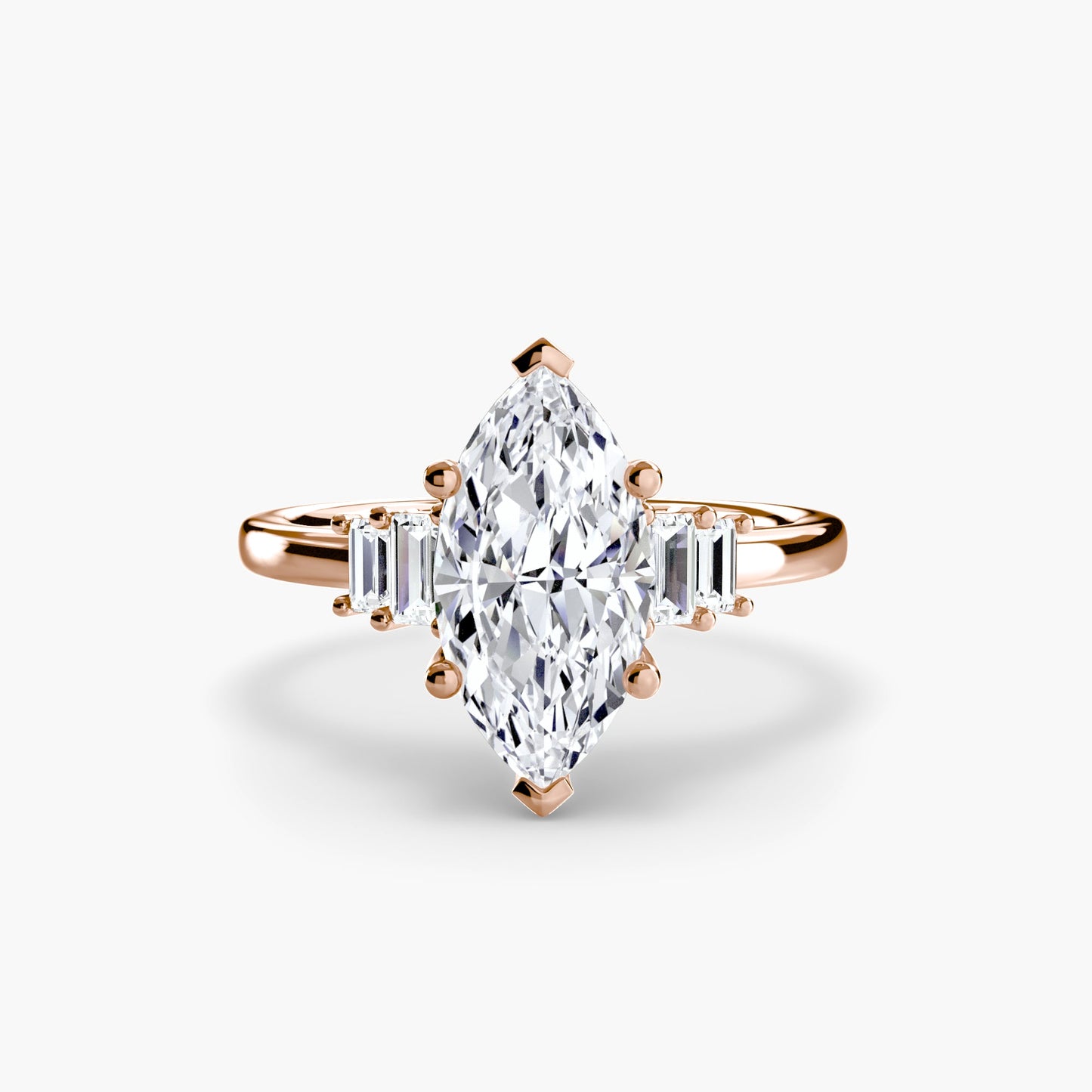 Baguette Accent Solitaire - AYKA JEWELS