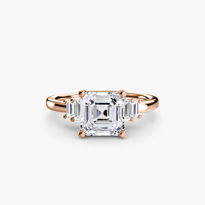 Baguette Accent Solitaire - AYKA JEWELS