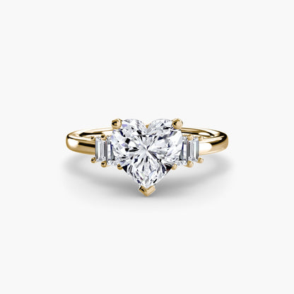 Baguette Accent Solitaire - AYKA JEWELS