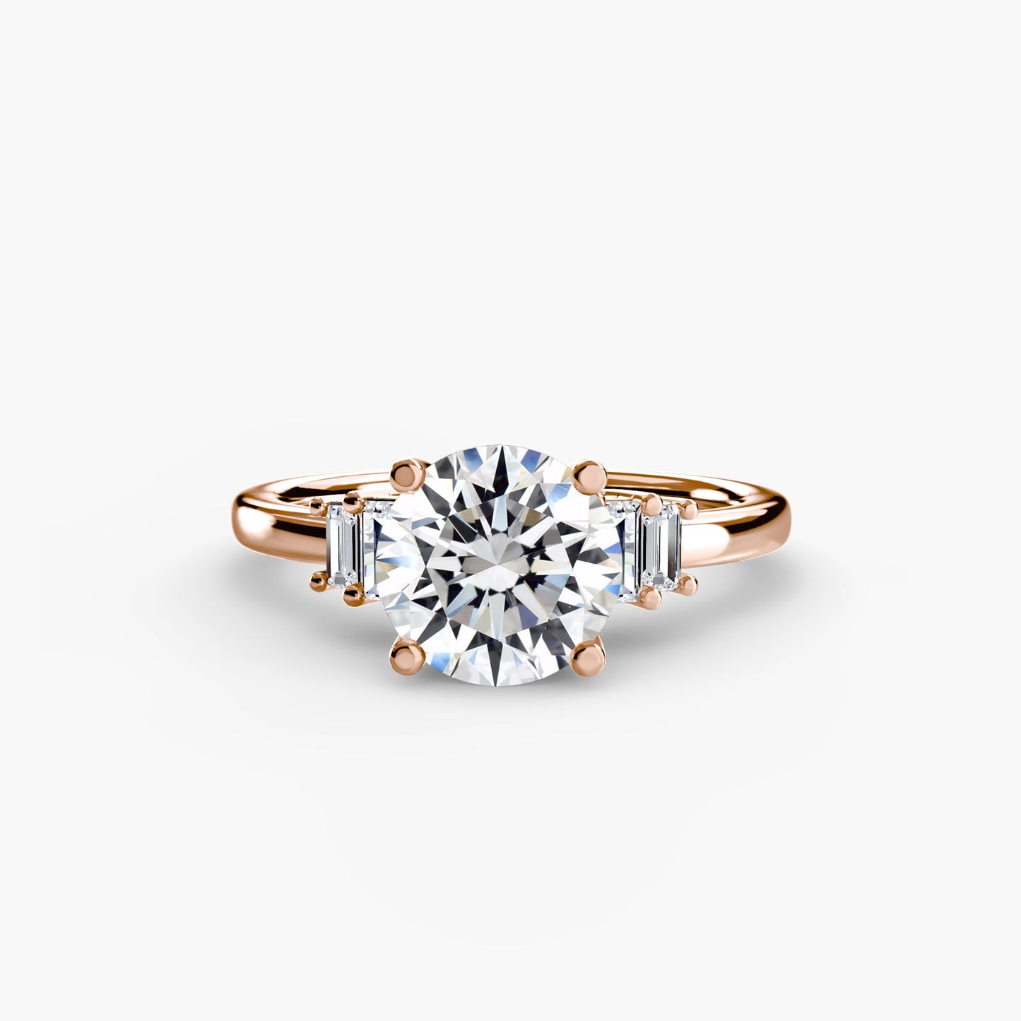 Baguette Accent Solitaire - AYKA JEWELS