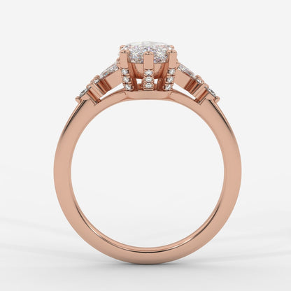 Bella Floral Engagement Ring - Marquise - AYKA JEWELS