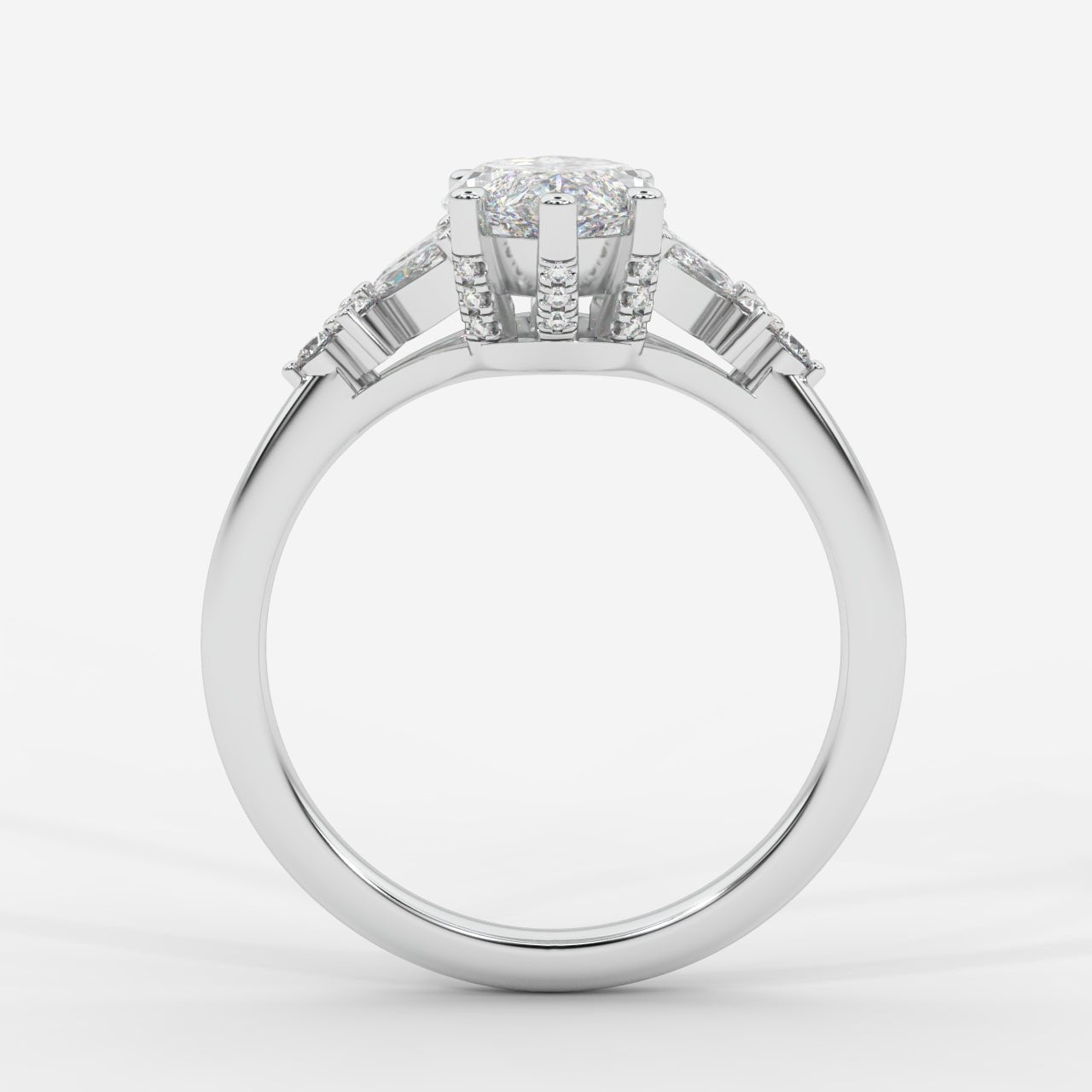 Bella Floral Engagement Ring - Marquise - AYKA JEWELS