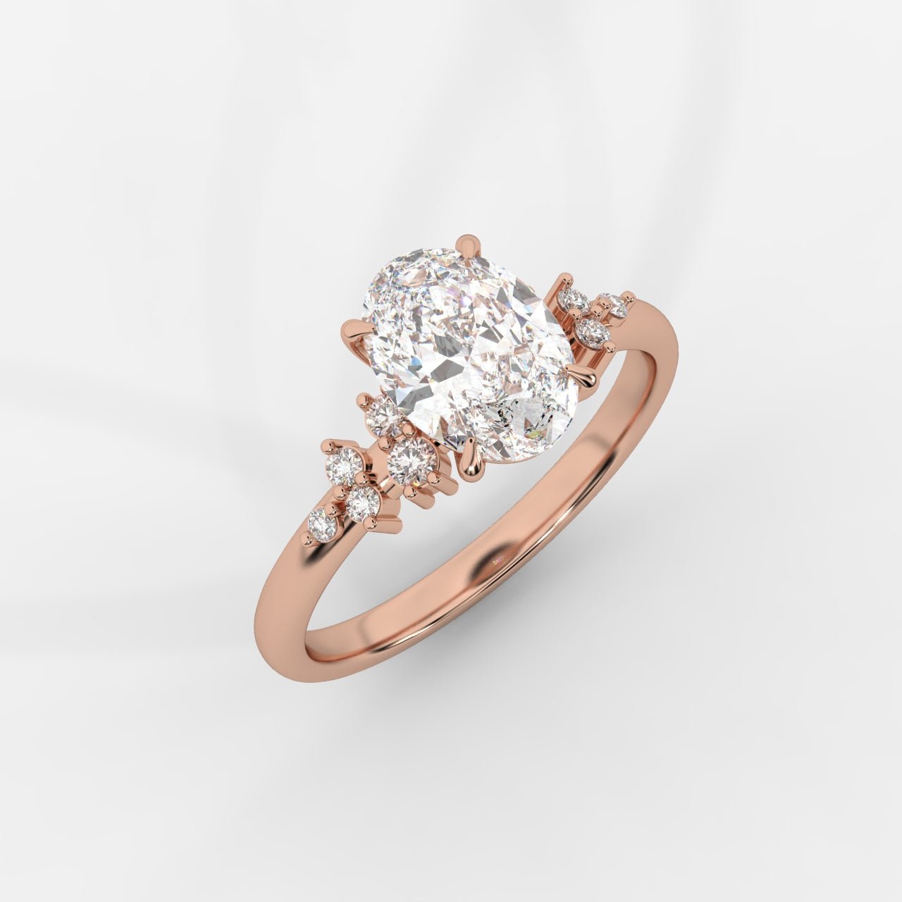 Blair Cluster Diamond Ring - Oval - AYKA JEWELS