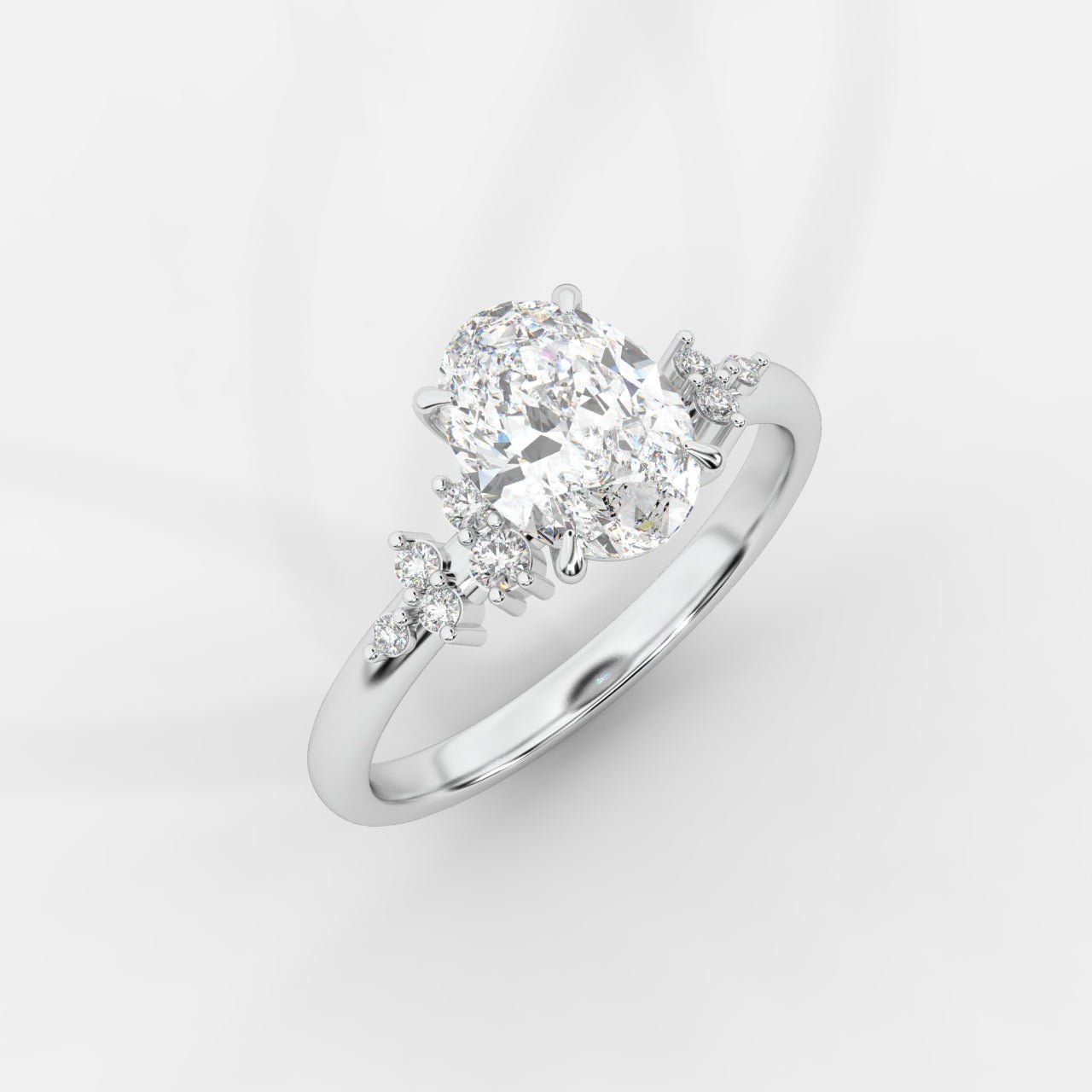 Blair Cluster Diamond Ring - Oval - AYKA JEWELS