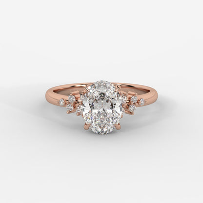 Blair Cluster Diamond Ring - Oval - AYKA JEWELS