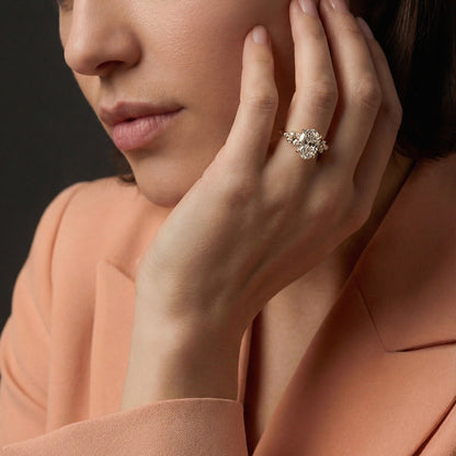 Blair Cluster Diamond Ring - Oval - AYKA JEWELS