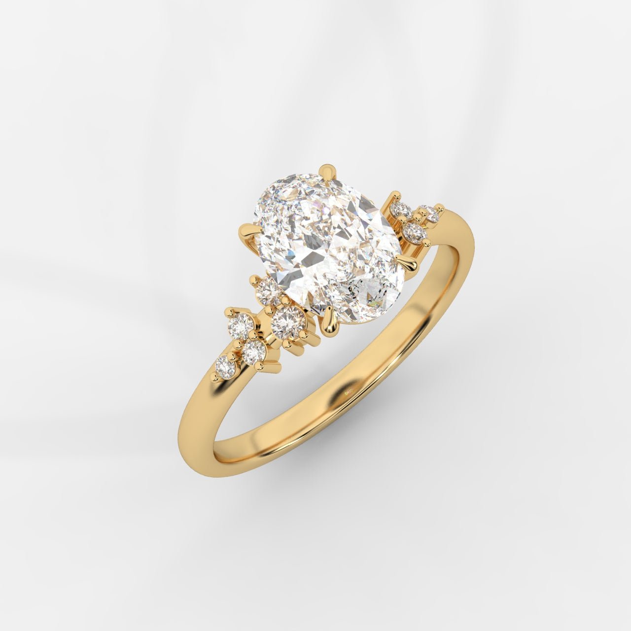 Blair Cluster Diamond Ring - Oval - AYKA JEWELS