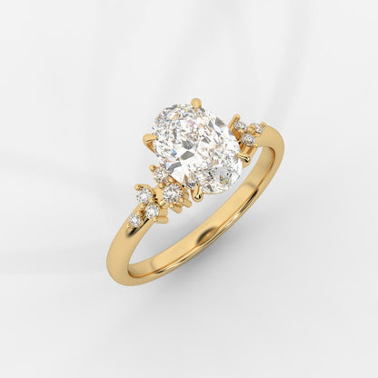 Blair Cluster Diamond Ring - Oval - AYKA JEWELS