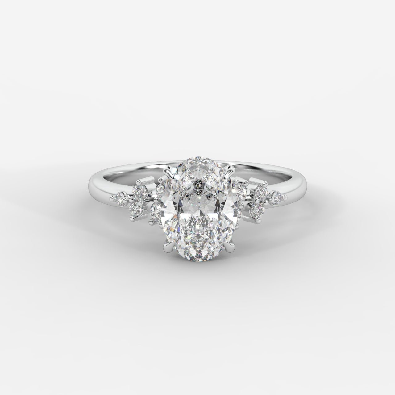 Blair Cluster Diamond Ring - Oval - AYKA JEWELS