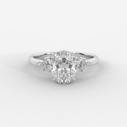 Blair Cluster Diamond Ring - Oval - AYKA JEWELS
