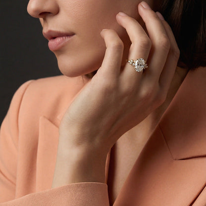 Blair Cluster Diamond Ring - Oval - AYKA JEWELS