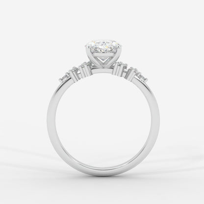Blair Cluster Diamond Ring - Oval - AYKA JEWELS