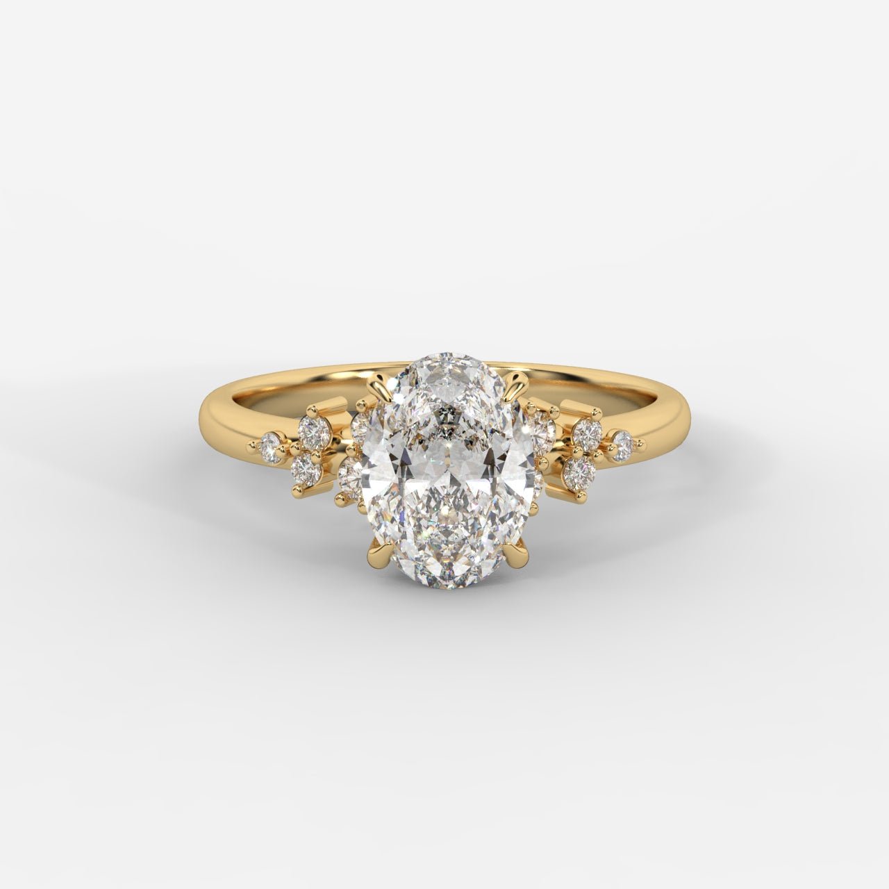 Blair Cluster Diamond Ring - Oval - AYKA JEWELS