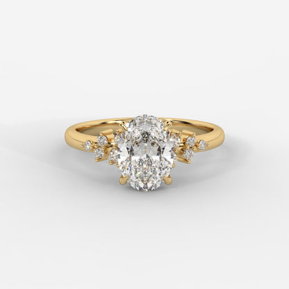 Blair Cluster Diamond Ring - Oval - AYKA JEWELS