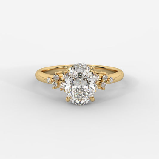 Blair Cluster Diamond Ring - Oval - AYKA JEWELS