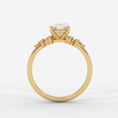Blair Cluster Diamond Ring - Oval - AYKA JEWELS