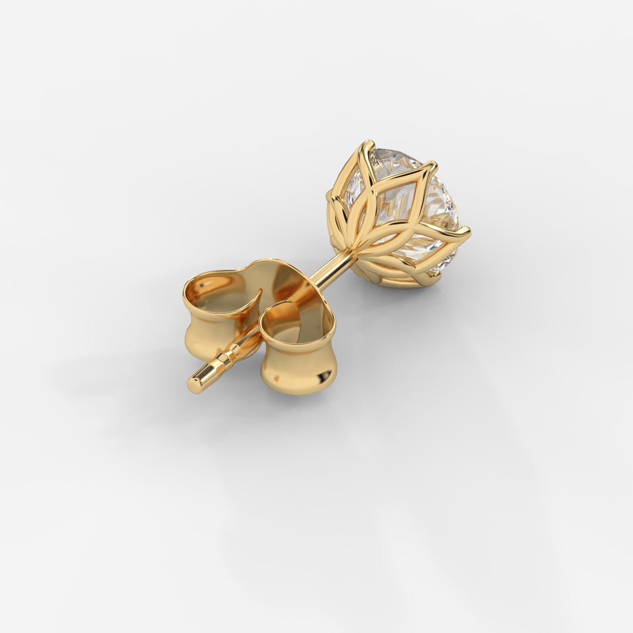 Celeste Six - Prong Diamond Stud Earrings - AYKA JEWELS