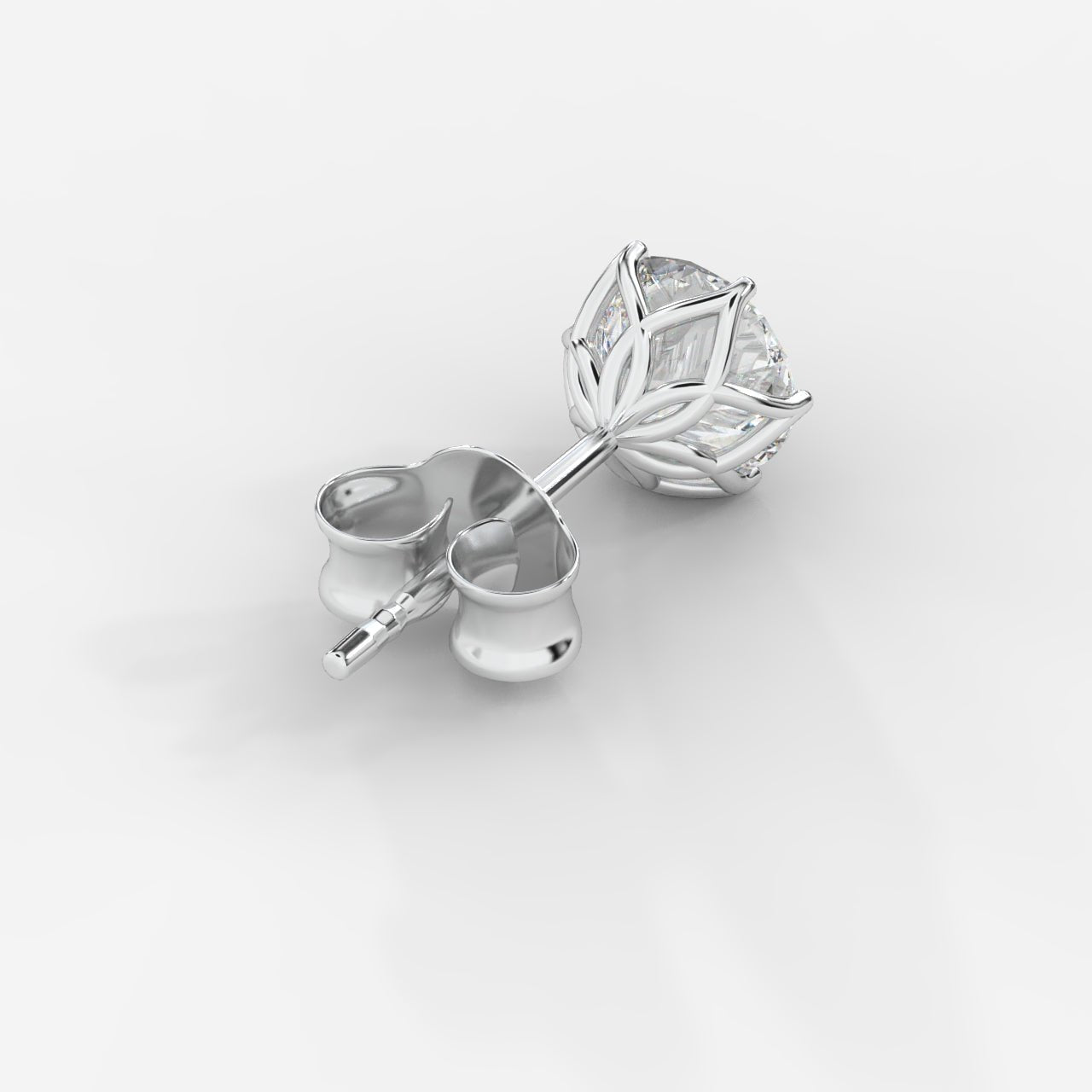 Celeste Six - Prong Diamond Stud Earrings - AYKA JEWELS