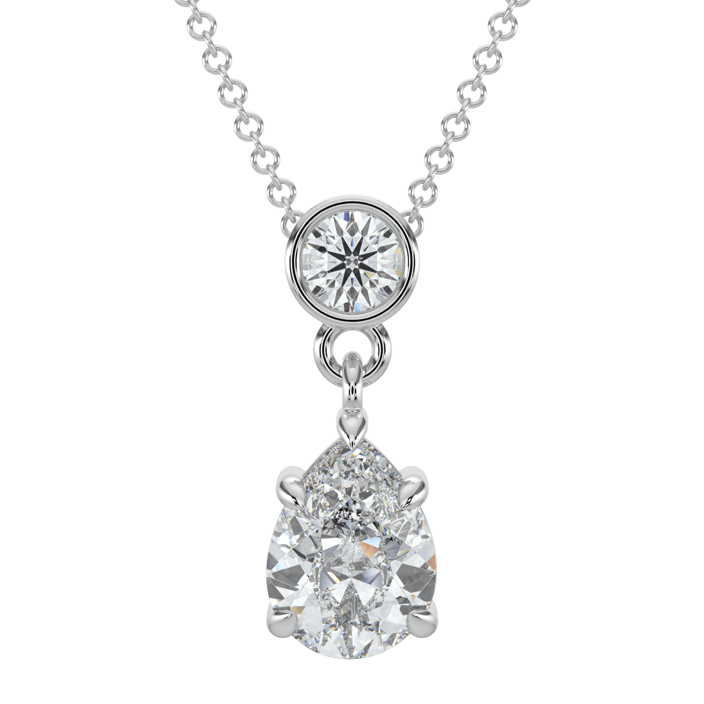 Celina Brilliant Diamond Pear Drop Pendant - AYKA JEWELS