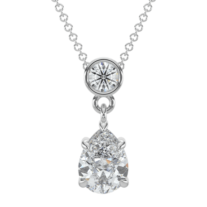 Celina Brilliant Diamond Pear Drop Pendant - AYKA JEWELS