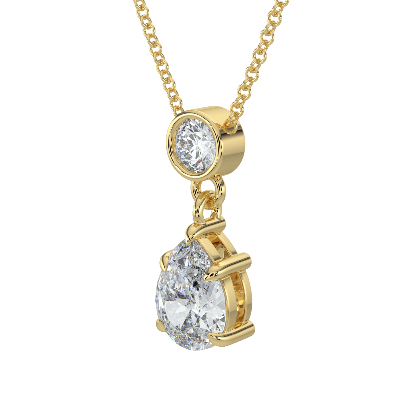 Celina Brilliant Diamond Pear Drop Pendant - AYKA JEWELS