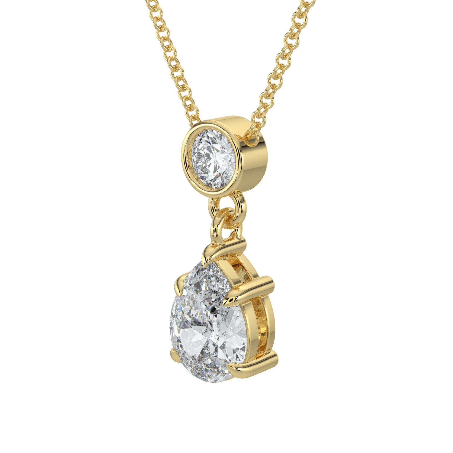 Celina Brilliant Diamond Pear Drop Pendant - AYKA JEWELS