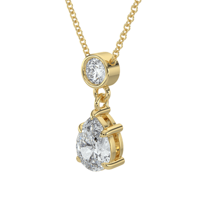 Celina Brilliant Diamond Pear Drop Pendant - AYKA JEWELS