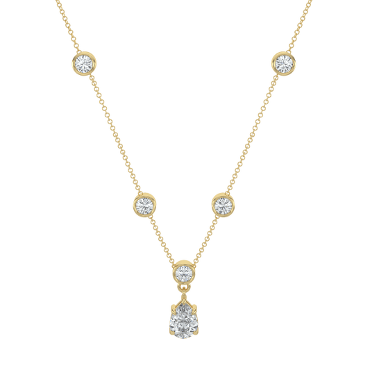 Celina Brilliant Diamond Pear Drop Pendant - AYKA JEWELS