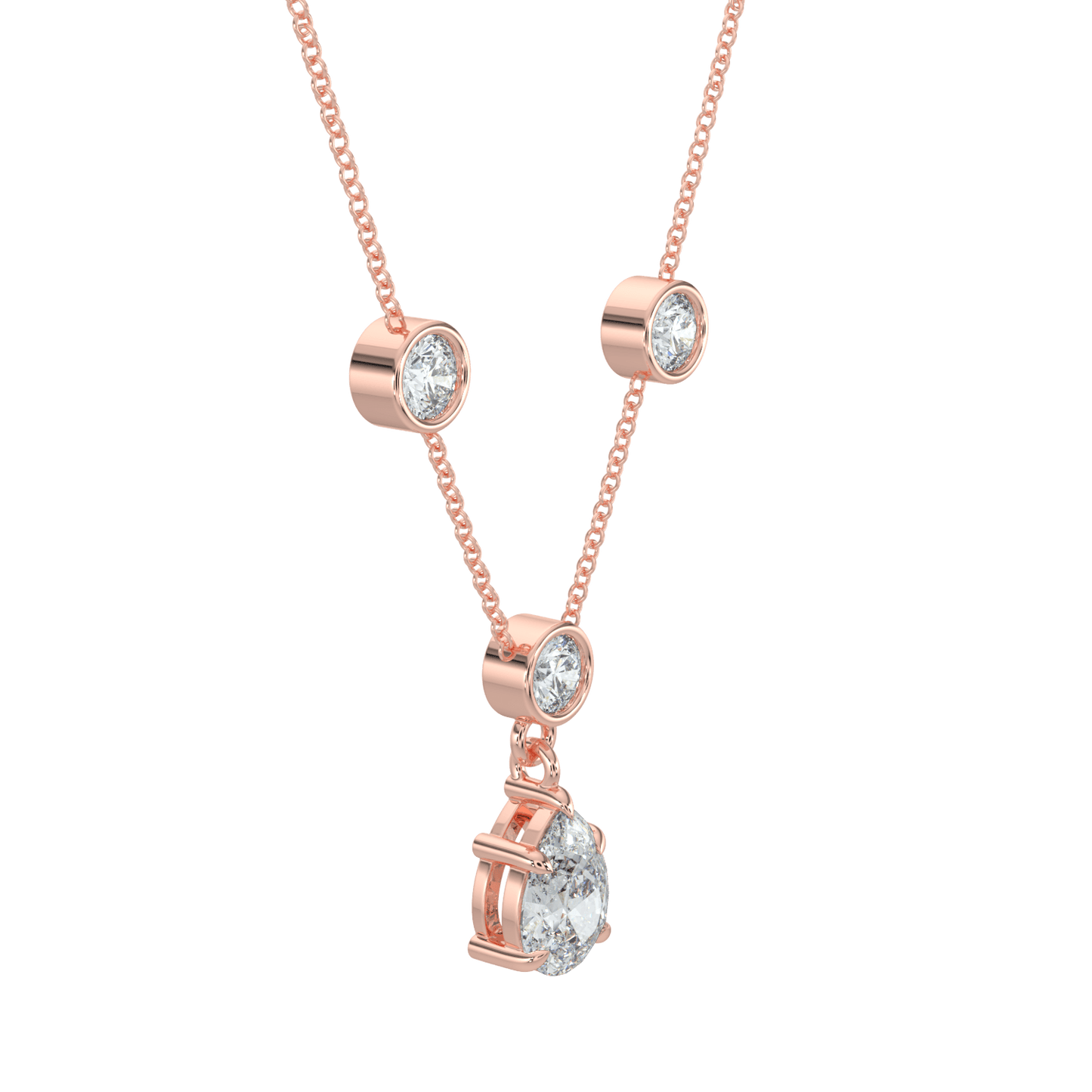 Celina Brilliant Diamond Pear Drop Pendant - AYKA JEWELS