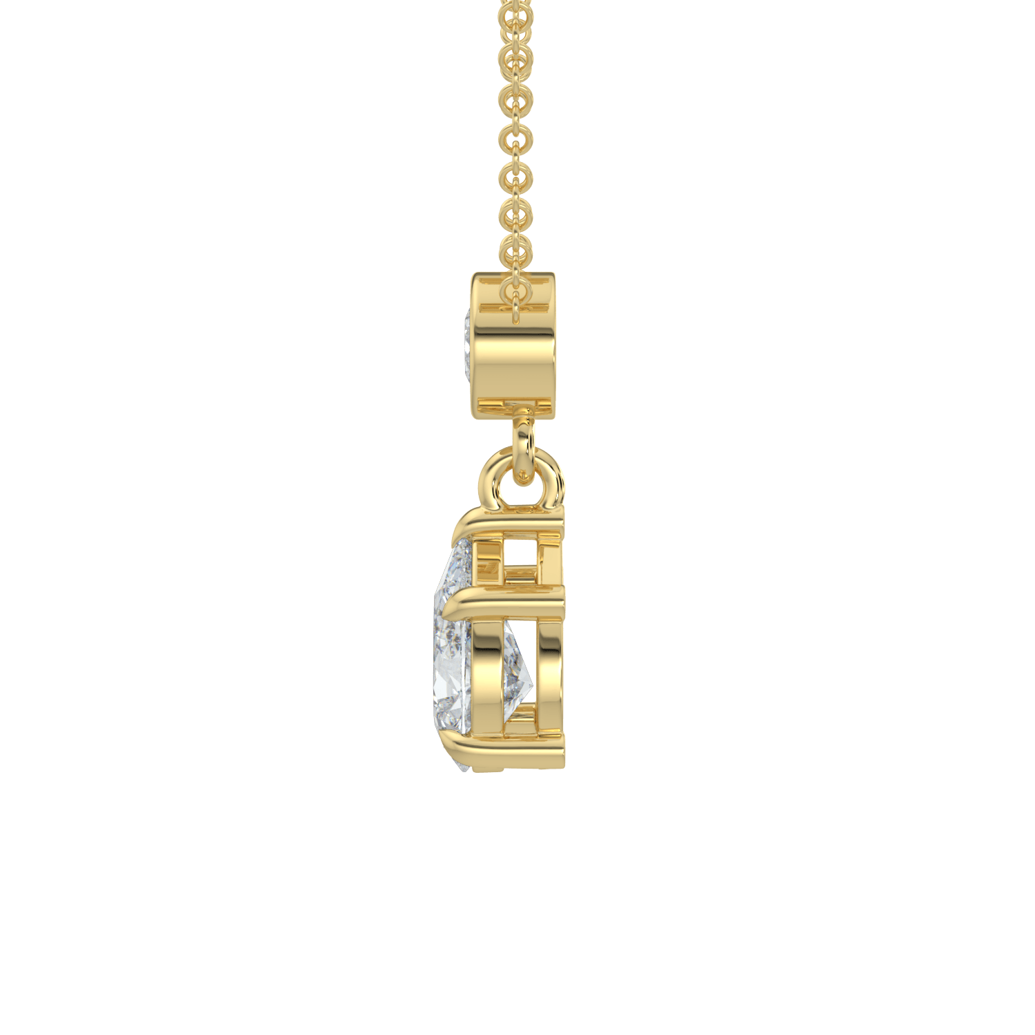 Celina Brilliant Diamond Pear Drop Pendant - AYKA JEWELS