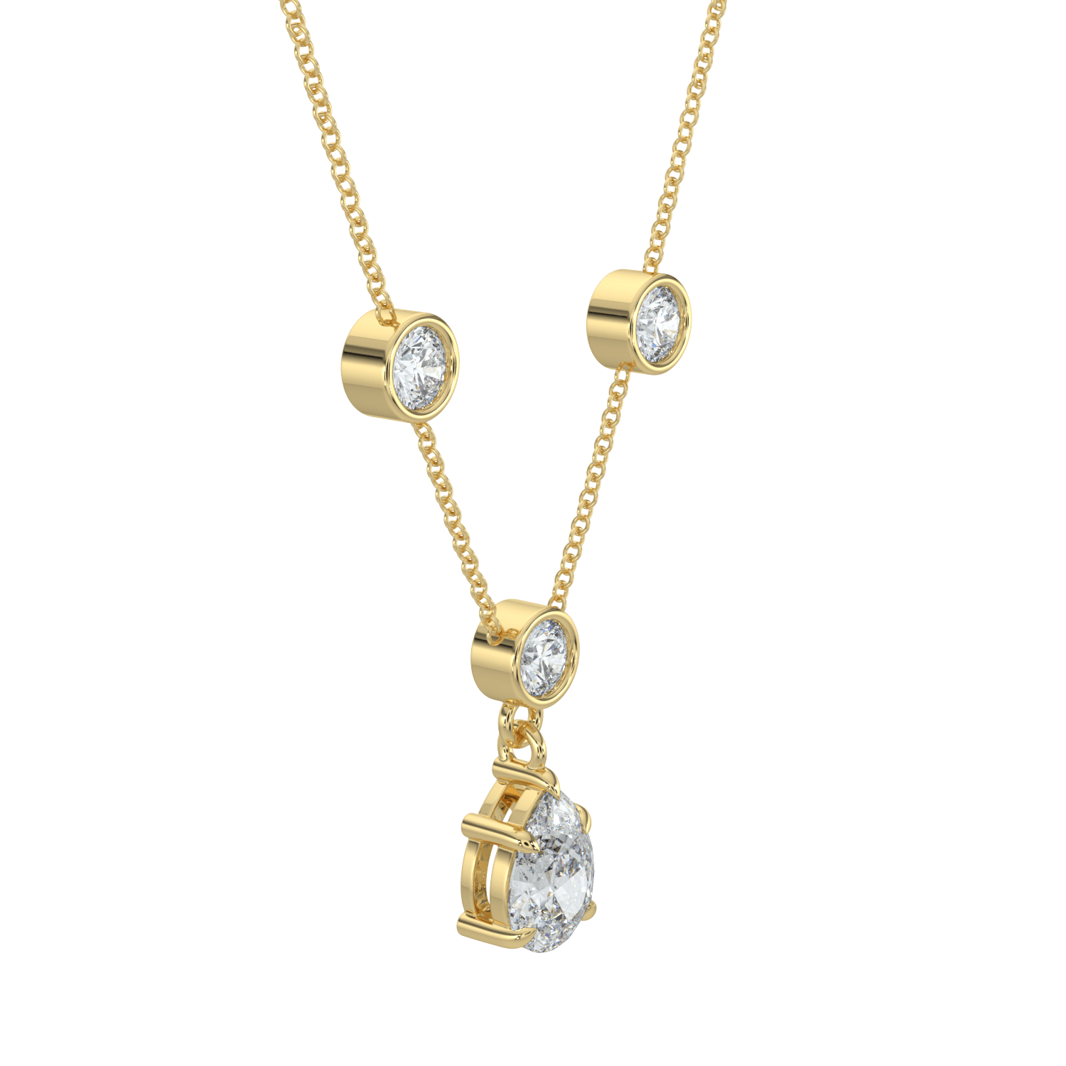 Celina Brilliant Diamond Pear Drop Pendant - AYKA JEWELS