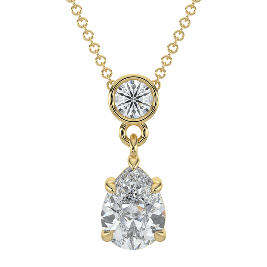 Celina Brilliant Diamond Pear Drop Pendant - AYKA JEWELS