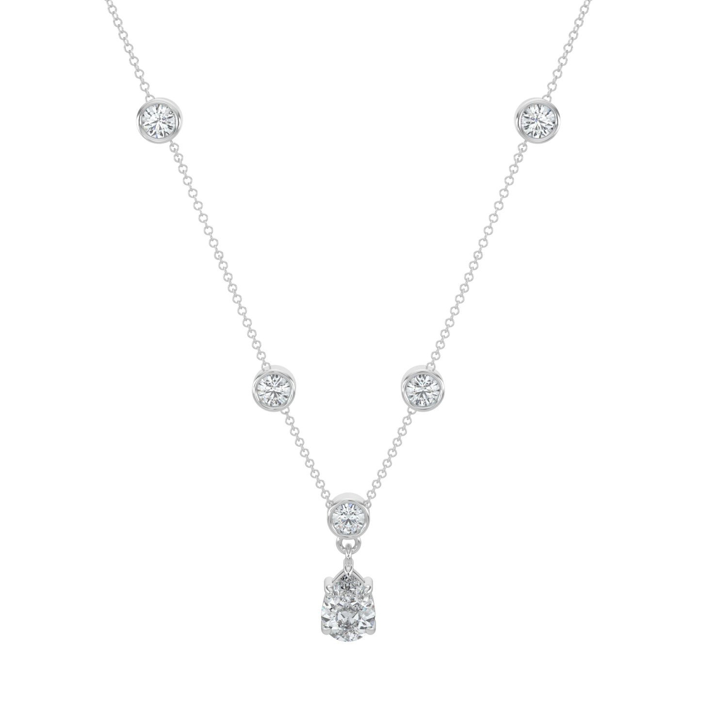 Celina Brilliant Diamond Pear Drop Pendant - AYKA JEWELS