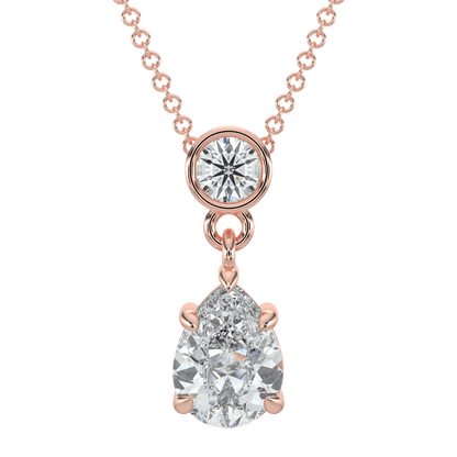 Celina Brilliant Diamond Pear Drop Pendant - AYKA JEWELS