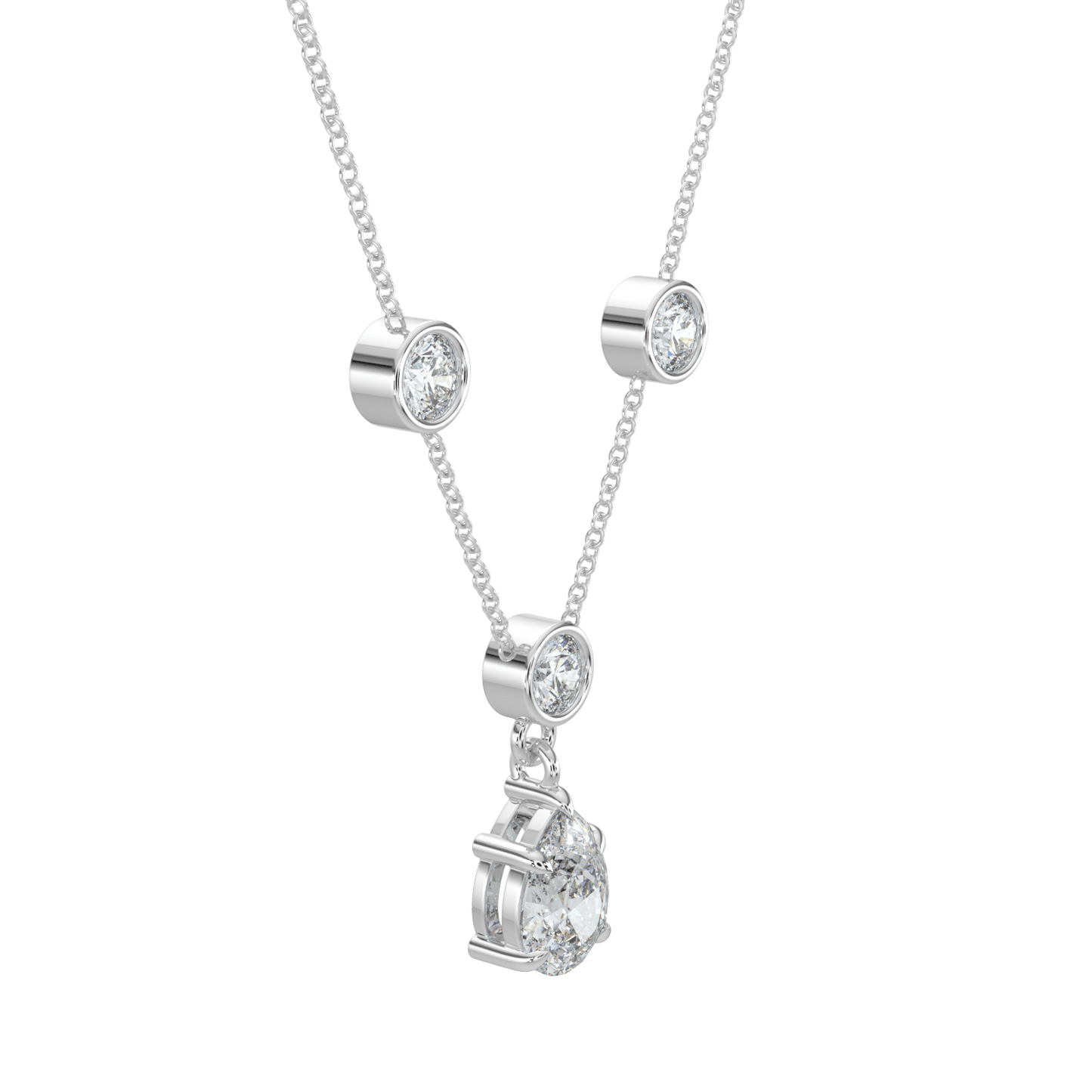 Celina Brilliant Diamond Pear Drop Pendant - AYKA JEWELS